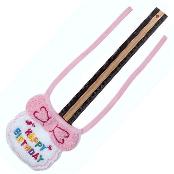 Pet Birthday Hat and Bib Set Pink/White for Small-Medium Dogs Cats NWT - Picture 8 of 10